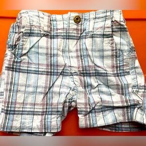 Boy Baby Timberland Shorts- 0-3 Months- Plaid